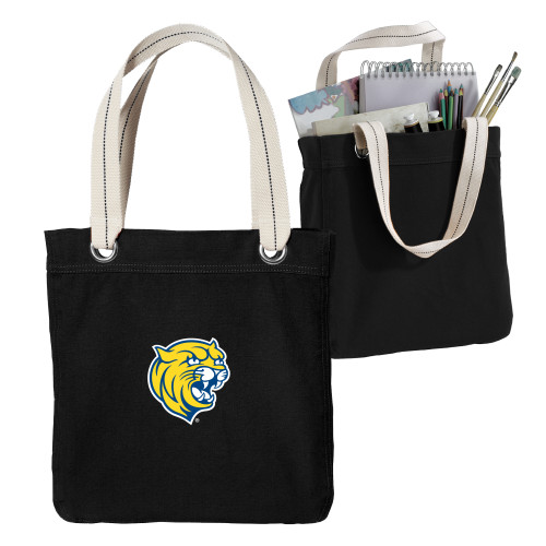  Allie Black Canvas Tote - Cat Head