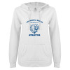Thumbnail image for  ENZA Womens White V Notch Raw Edge Fleece Hoodie