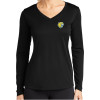 Thumbnail image for  Womens Black Performance Long Sleeve V Neck Shirt