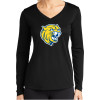 Thumbnail image for  Womens Black Performance Long Sleeve V Neck Shirt