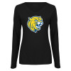 Thumbnail image for  Womens Black Long Sleeve V Neck Tee 
