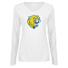 Thumbnail image for  Womens White Long Sleeve V Neck Tee