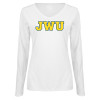 Thumbnail image for  Womens White Long Sleeve V Neck Tee
