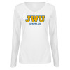 Thumbnail image for  Womens White Long Sleeve V Neck Tee
