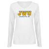 Thumbnail image for  Womens White Long Sleeve V Neck Tee