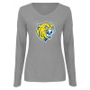 Thumbnail image for  Womens Grey Long Sleeve V Neck Tee 