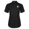 Thumbnail image for  Womens Black Twill Button Up Short Sleeve