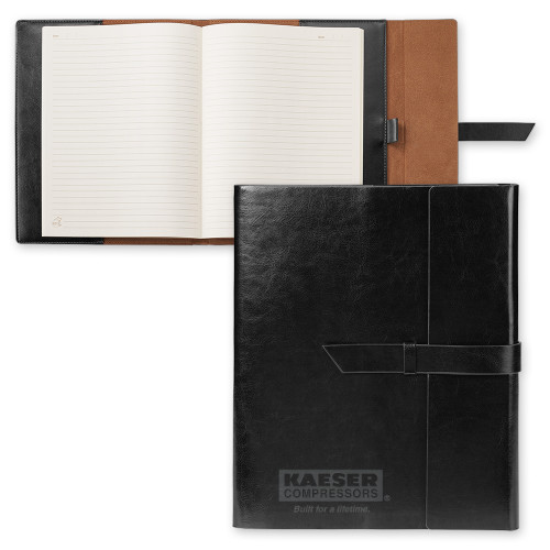 Fabrizio Black Portfolio w/Loop Closure-Kaeser w tagline Engraved