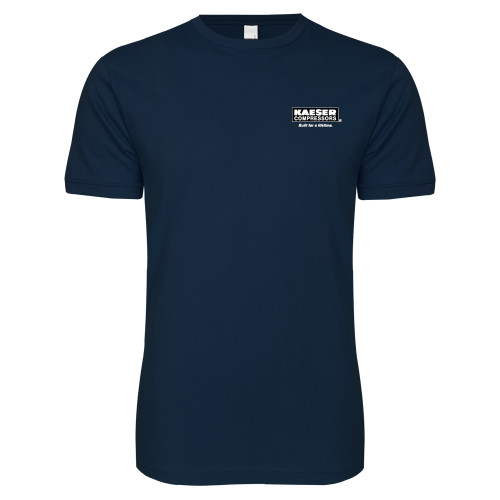 Next Level Navy SoftStyle T Shirt-Kaeser w tagline