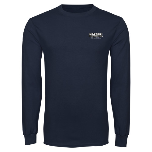 Navy Long Sleeve T-Shirt-Kaeser w tagline