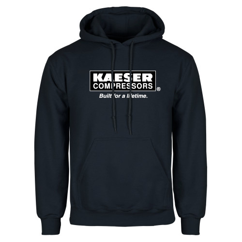 Navy Fleece Hoodie-Kaeser w tagline