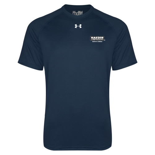 Under Armour Navy Tech Tee-Kaeser w tagline