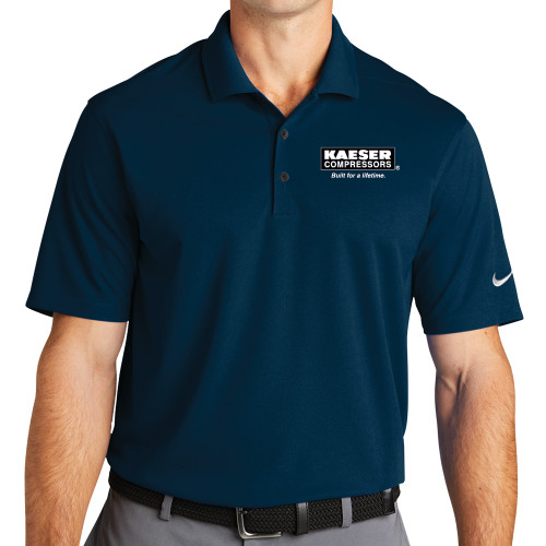 Nike Navy Dri Fit Micro Pique 2.0 Polo-Kaeser w tagline