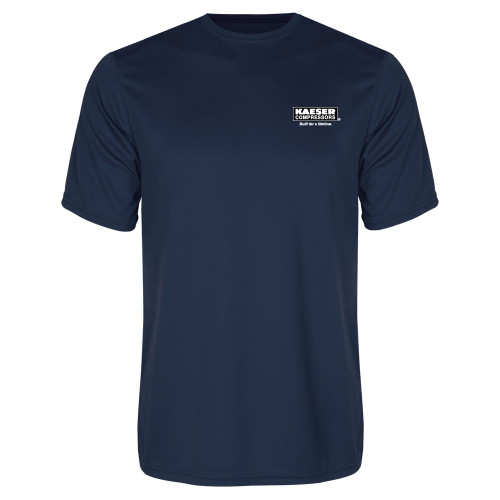 Navy Performance Tee-Kaeser w tagline