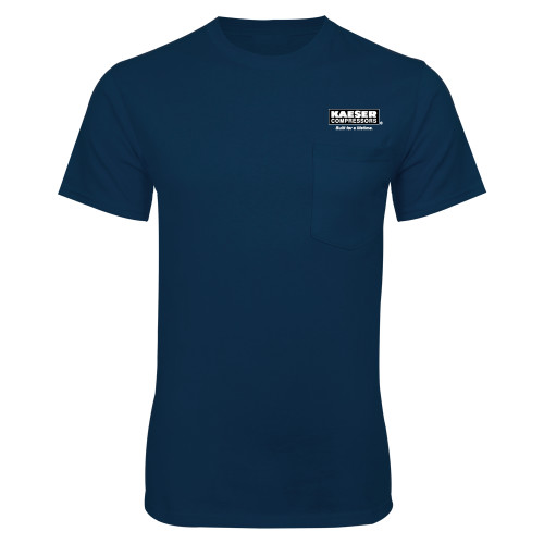 Navy T-Shirt w/Pocket-Kaeser w tagline