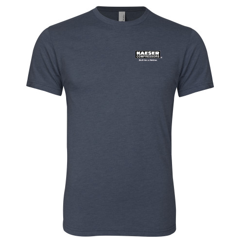 Next Level Navy Triblend Tee-Kaeser w tagline