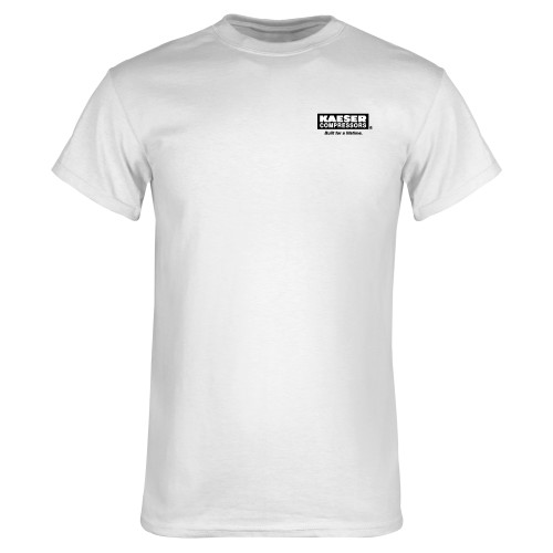 White T Shirt-Kaeser w tagline