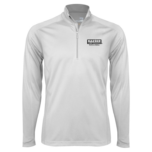 Syntrel White Interlock 1/4 Zip-Kaeser w tagline