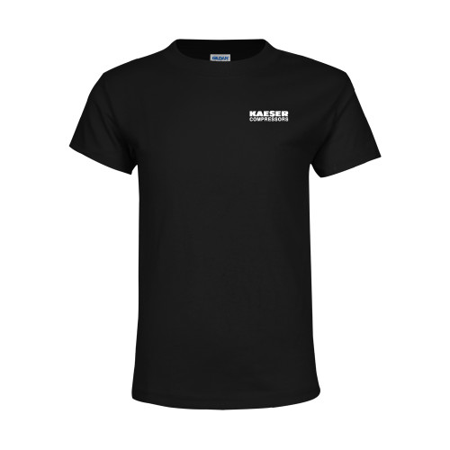 Youth Black T Shirt-Kaeser w tagline