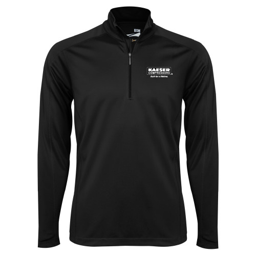 Syntrel Black Interlock 1/4 Zip-Kaeser w tagline