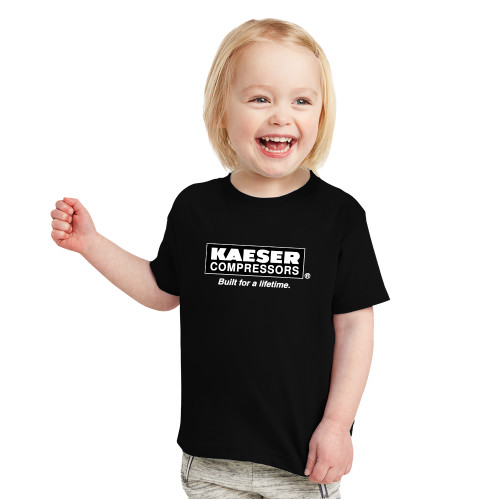 Toddler Black T Shirt-Kaeser w tagline