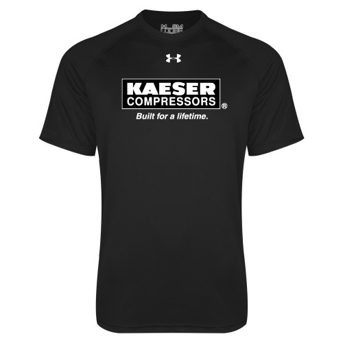 Under Armour Black Tech Tee-Kaeser w tagline