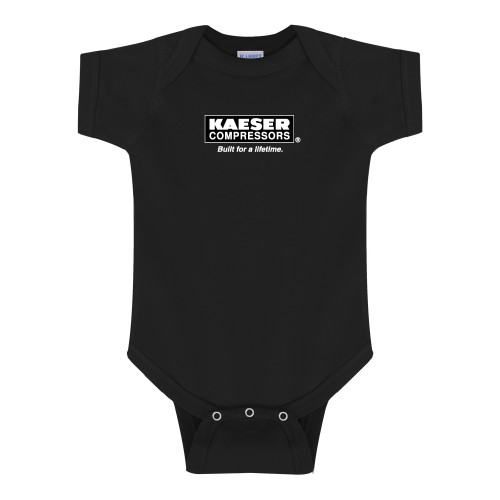 Black Infant Onesie-Kaeser w tagline
