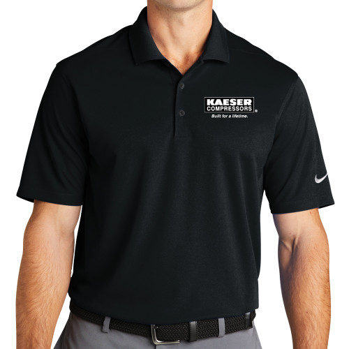 Nike Black Dri Fit Micro Pique 2.0 Polo-Kaeser w tagline