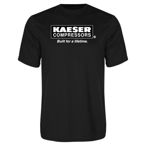 Black Performance Tee-Kaeser w tagline