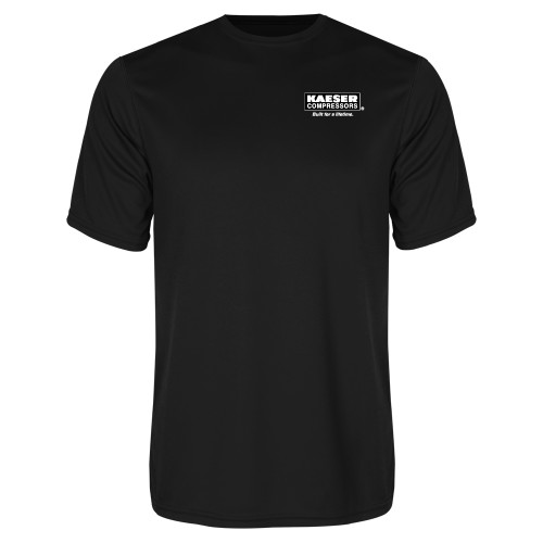 Black Performance Tee-Kaeser w tagline