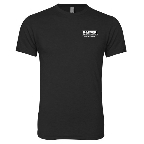 Next Level Black Triblend Tee-Kaeser w tagline