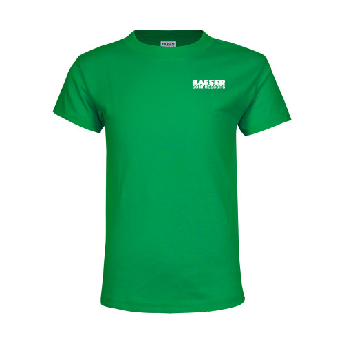 Youth Kelly Green T Shirt-Kaeser w tagline