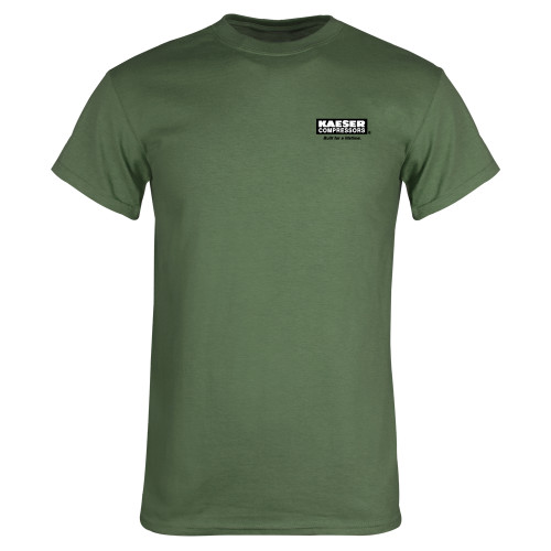 Military Green T Shirt-Kaeser w tagline