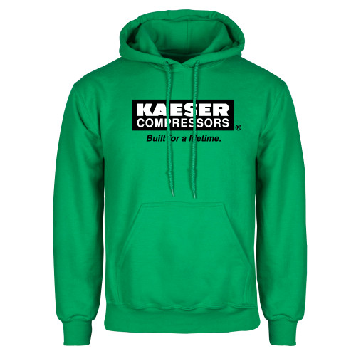 Kelly Green Fleece Hoodie-Kaeser w tagline