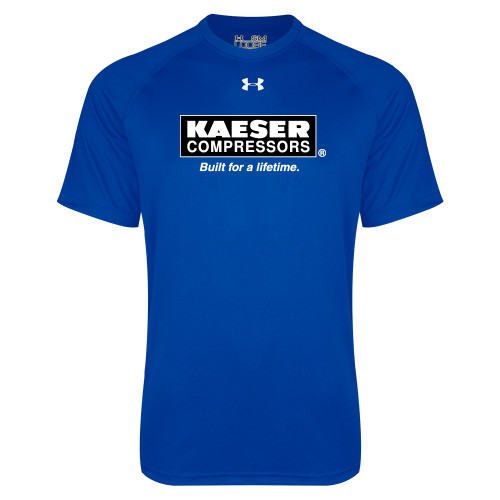 Under Armour Royal Tech Tee-Kaeser w tagline