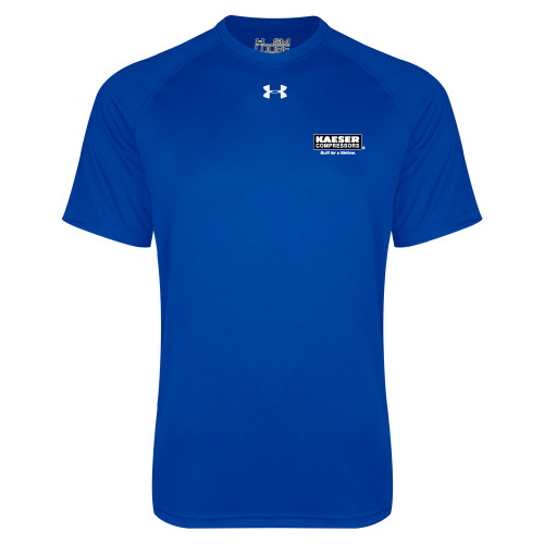 Under Armour Royal Tech Tee-Kaeser w tagline