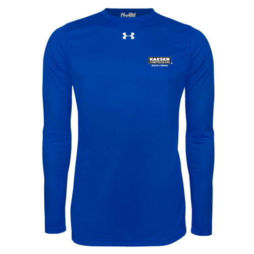 Under Armour Royal Long Sleeve Tech Tee-Kaeser w tagline