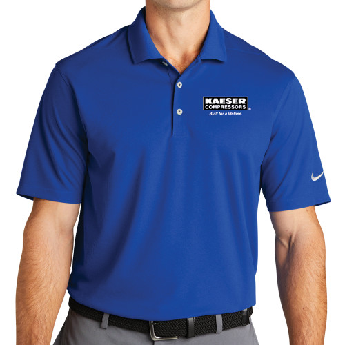 Nike Royal Dri Fit Micro Pique 2.0 Polo-Kaeser w tagline