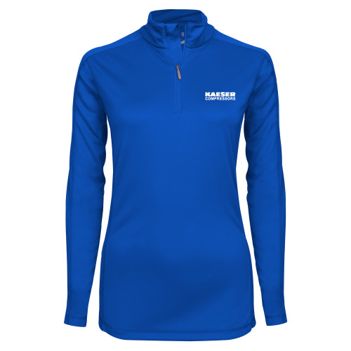 Syntrel Womens Royal Interlock 1/4 Zip-Kaeser Compressors