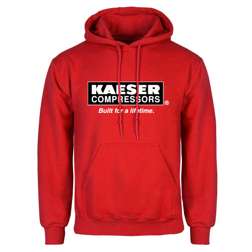 Red Fleece Hoodie-Kaeser w tagline