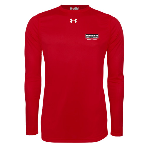 Under Armour Red Long Sleeve Tech Tee-Kaeser w tagline