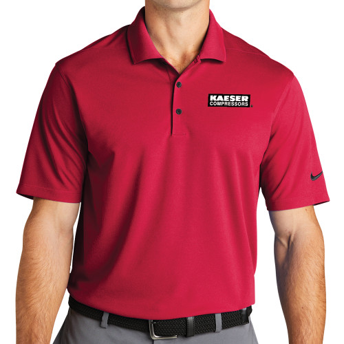 Nike Red Dri Fit Micro Pique 2.0 Polo-Kaeser Primary Mark