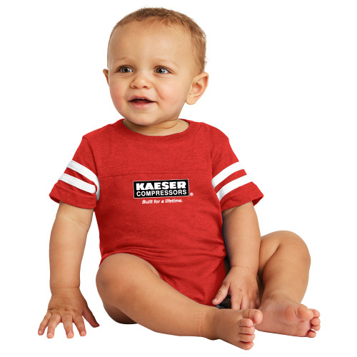 Vintage Red Jersey Onesie-Kaeser w tagline