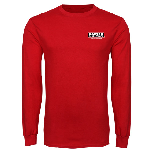 Red Long Sleeve T Shirt-Kaeser w tagline
