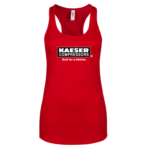 Next Level Racerback Tank Red-Kaeser w tagline