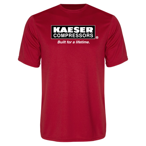 Red Performance Tee-Kaeser w tagline
