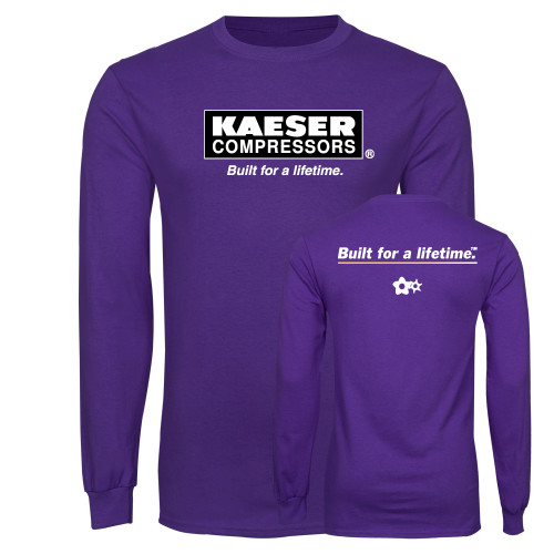 Purple Long Sleeve T Shirt-Kaeser w tagline