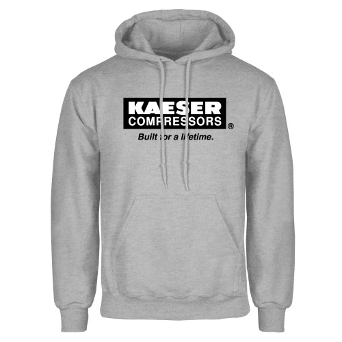 Grey Fleece Hoodie-Kaeser w tagline