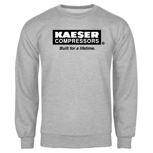 Grey Fleece Crew-Kaeser w tagline
