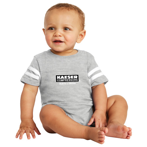 Vintage Heather Jersey Onesie-Kaeser w tagline